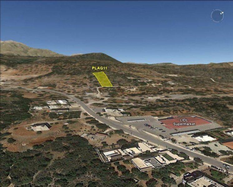 Agios Nikolaos Kreta, Agios Nikolaos: Baugrundstück mit Meerblick am Stadtrand zu verkaufen Grundstück kaufen